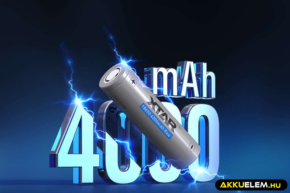 4000 mAh-s nagy kapacitású akkumulátor