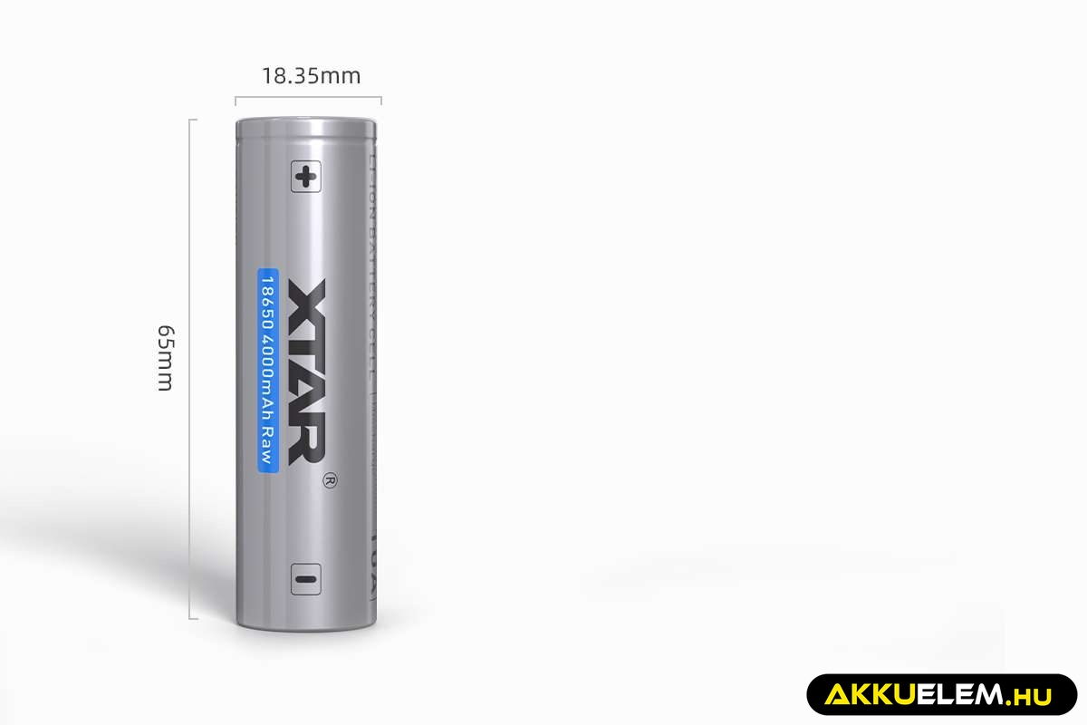 XTAR akkumulátor méretei